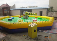 8.5M Interactive Meltdown Inflatable Sport Games , Green Wipeout For Outdoor Jumping