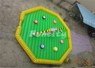 8.5M Interactive Meltdown Inflatable Sport Games , Green Wipeout For Outdoor Jumping