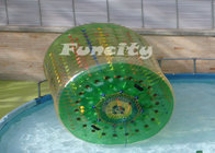 Cylinder PVC Inflatable Water Roller with Colourful Cable Loop