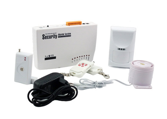 China 4 Wire / 6 Wireless Zones GSM Home Burglar Alarm Systems With Self - Checking supplier