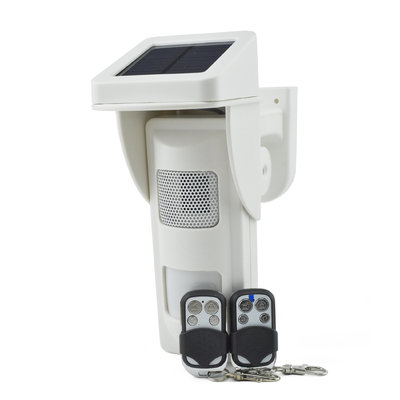 China Solar Alarm PIR Detector with Sound and Light Alert with Record Alarm Voice Yourself supplier