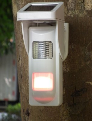 China Outdoor Solar  Alarm Motion Detectors With Sound &amp; Light Alert For Park Fire Fighting supplier