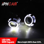 IPHCAR 35W 12V hid bulb H1 2.5 inch hid bi xenon projector lens double angel eyes projector lens for car