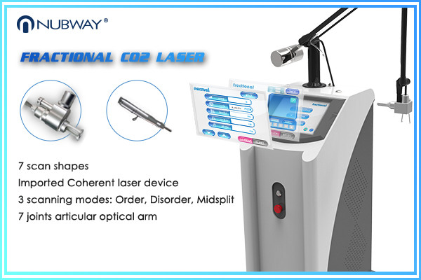 40W 0.10mm RF Pipe laser equipment co2 fractional for Scars Removal