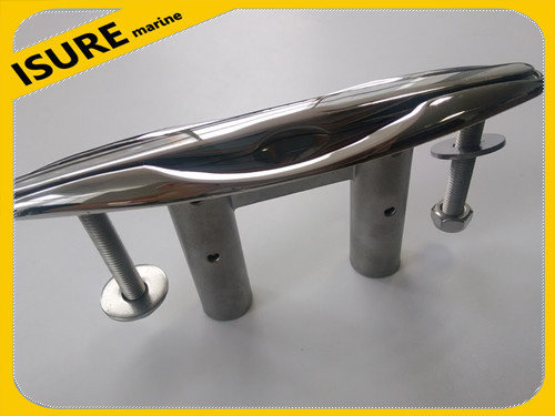 MARINE STAINLESS STEEL POP UP PULL UP CLEAT WITH STUDS FOR BOAT