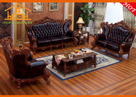 Classic European hand carved living room furniture solid wood carving antique furniture factory price living room sofa