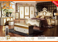 Hand carved wooden stylish White adult princess High-class resonable price melamine antique bedroom furniture set