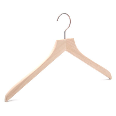 China Natural Color T shirt Wooden Hanger in stock supplier