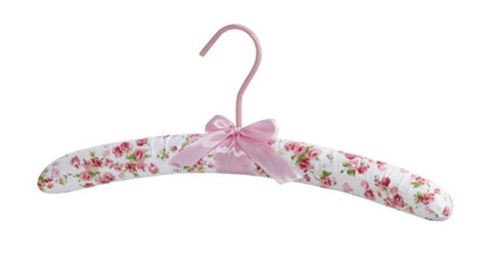 China custom cotton padded children clothes hanger with bow supplier