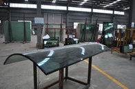 BUILDING ENVELOP GLASS, 5+0.38PVB+5, SAFETY GLASS, color green,laminated glass, double pane, glazing, 5 + 5A + 5 mm,