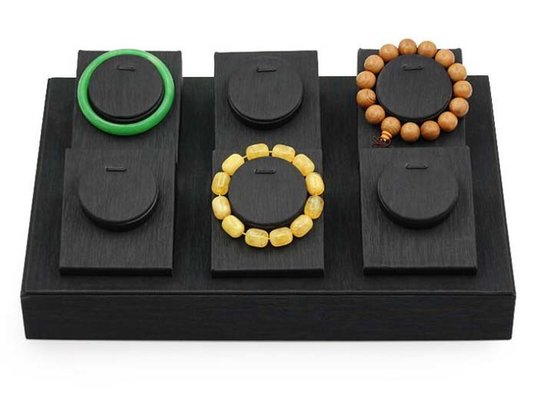 China PU Leather Jewelry Storage Trays OEM For Bangle Rings Counter Displays supplier
