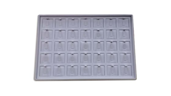 China White PU Earring Tray Organizer Around 30x30mm Insert Size For Window Decoration supplier