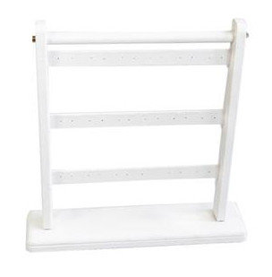 China Three Bar Necklace Display Rack , Jewellery Racks Stands Storaging 18 Pairs Earrings supplier