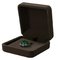 Brown Printing Jewelry Velvet Box Elegant Design For Ring / Bangle Gift Storage supplier