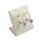 White Leatherette Stud Earring Holder , Beautiful Decoration Earring Stand For Studs supplier