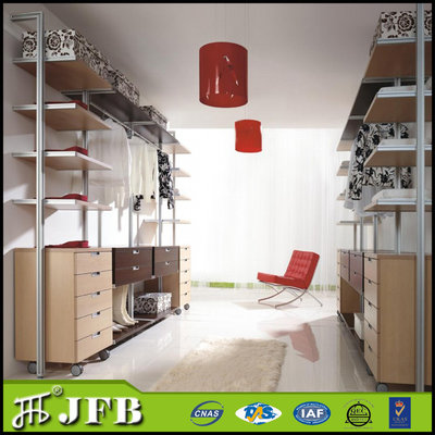 China customized size furniture bedroom wooden wardrobe design wardrobe fittings walk in closet supplier