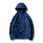 Custom Nylon Blue Zipper Design Blank Plain Waterproof Windbreaker Jacket Men