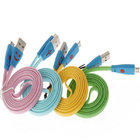 Free sample high quality colorful  mirco usb cable charge cable for mobile phone， RoHS