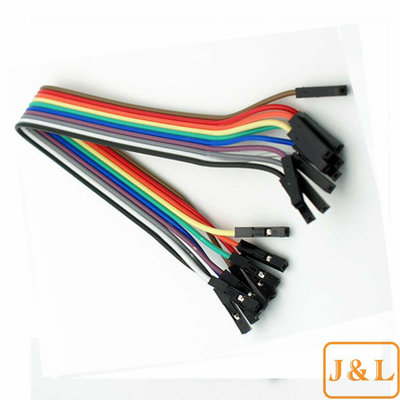 China 8.5inch Female-Female Rainbow Breadboard Jumper Wire for Arduino - 10 Pack supplier