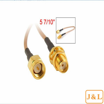 China SMA Male to SMA Female Nut Bulkhead Crimp RG316 Coax Cable Jumper Pigtail supplier