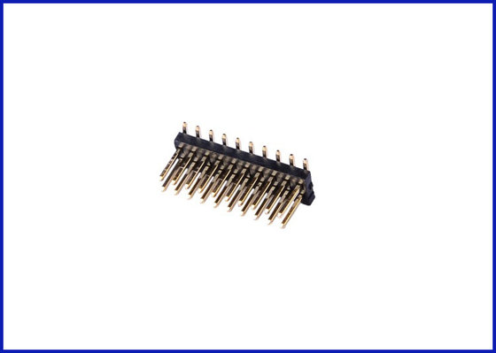 China Pitch1.27mm HeaderConnector 2*10P 90°  BlackPC2.8 PA4.0  Gold-plated Environmental protection supplier