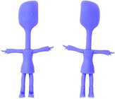 Cute Smile Face Silicone Mini Spatula With Stainless Steel Insert