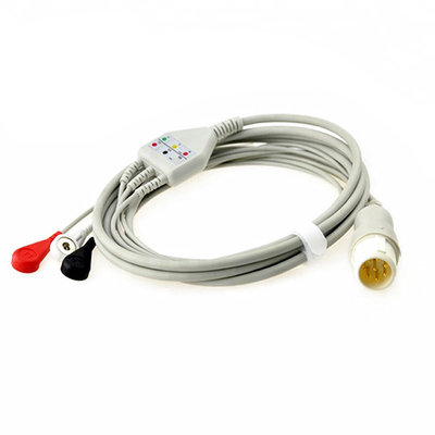 China philips 8pin 3 lead ECG cable one piece ECG cable with leadwires supplier