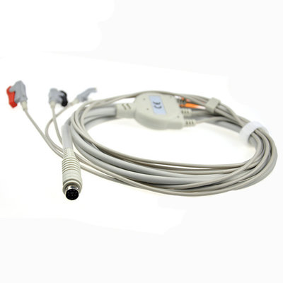 China MEK M160246/M360697 3 lead ECG cable clip AHA standard 7pin ecg cable with leadwires for patient monitor supplier