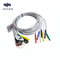 For DIN holter 3 lead ECG cable ,AHA TPU material patient cable for ecg machine supplier