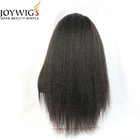 Qingdao factory kinky straight hair lace front wig brazilian human hair
