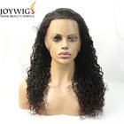 High quality 100% human hair virgin peruvian curly human hair curly lace front wig