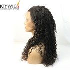 High quality 100% human hair virgin peruvian curly human hair curly lace front wig