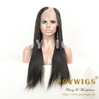 top quality straight middle parting cheap u part wigs with Bleached Knots u part wigs for sale