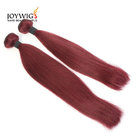 Qingdao big sales 10A Grade Unprocessed Brazilian Virgin Human Hair Wine red color silk straight Hair Weft