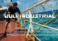 ship anti piracy barrier of concertina razor wire / razor barbed wire