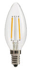 LED Filament 4w C35 400Lumen LAMP Retro Saving Energy Indoor Chips Transparent Glass Bulb House Office Used EU Model