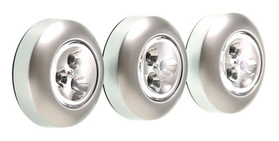 China Silver LED Battery-Operated Stick-on Tap Wall Light supplier