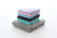 25"x36" gray color microfiber microfibre plush coral fleece towel