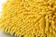 yellow/grey color microfiber plush chenille car cleaning detailing house cleaning wash mitts/gloves