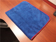 Blue color 16"x24" microfiber microfibre car cleaning detailing towels/cloth with red edge