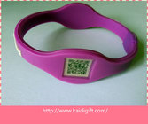silicone wristband power bangle bracelet with bar code