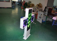 Asynchronous Control Cross Programmable LED Sign , 2 Side 3D LED Video Display Panels
