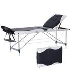 Fashion White&Black Massage Table Bed Facial SPA Beauty Salon Bed W/free Carry Case-Black