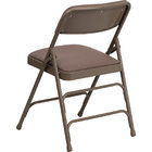 Curved Triple Braced and Double Hinged Patterned Fabric Upholstered Metal Folding Chair, Multiple Colors