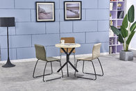 cafe chair modern leather dining chair with metal legs
