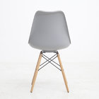 KLD Dining Chairs Soft Padded Seat Modern Plastic Chairs with Wood Legs