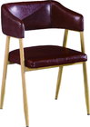 wood surface legs light leather seat cafe antique chair