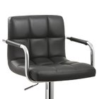 Home Living Contemporary Adjustable Swivel Arm Bar Stool with Cushion