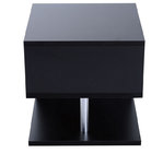 Wooden S Shape Cube Coffee Table 2 Tier Storage Shelves Display (Black)