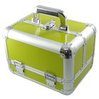 ALUMINIUM BEAUTY CASE GREEN MAKE UP CASE FOR TRAVELING